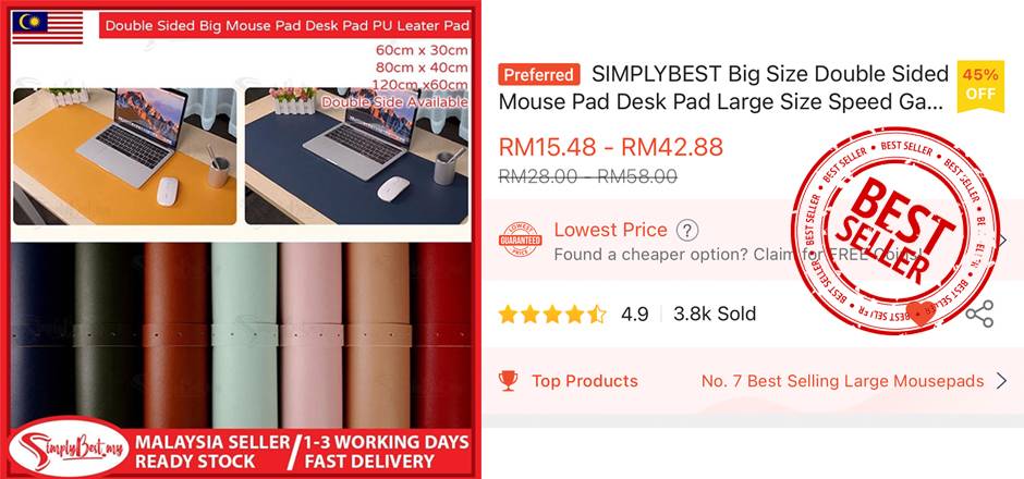 Shopee - Double Sided Mouse Pad